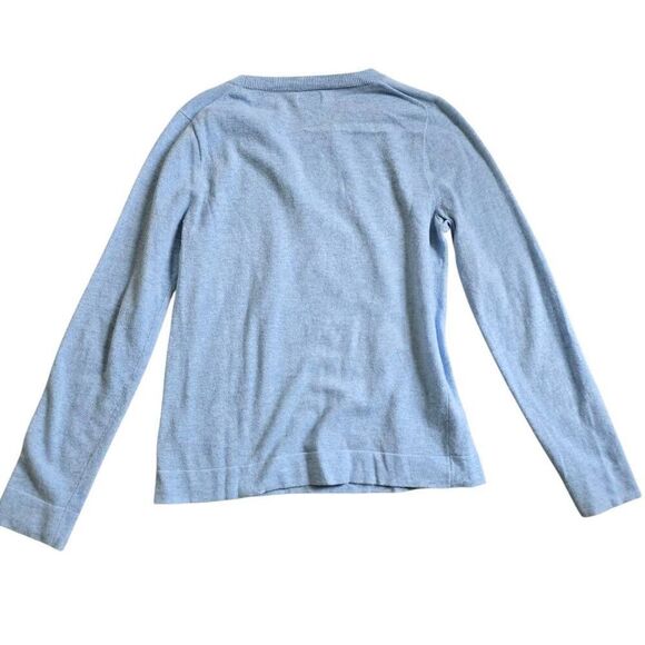 J. Crew Teddie Sweater Women's Medium Blue Knit Long Sleeve Thermal‎ Gorpcore - Picture 7 of 7